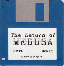 Artwork on the Disc for Return of Medusa, The on the Microsoft DOS.